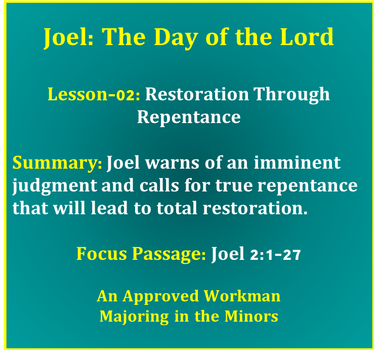 Restoration Through Repentance An Approved Workman